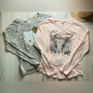 ๐ธ3/$30๐ธ Hello Kitty + Old Navy Girlsโ Long Sleeve Fall/Winter Tops ๐โจ